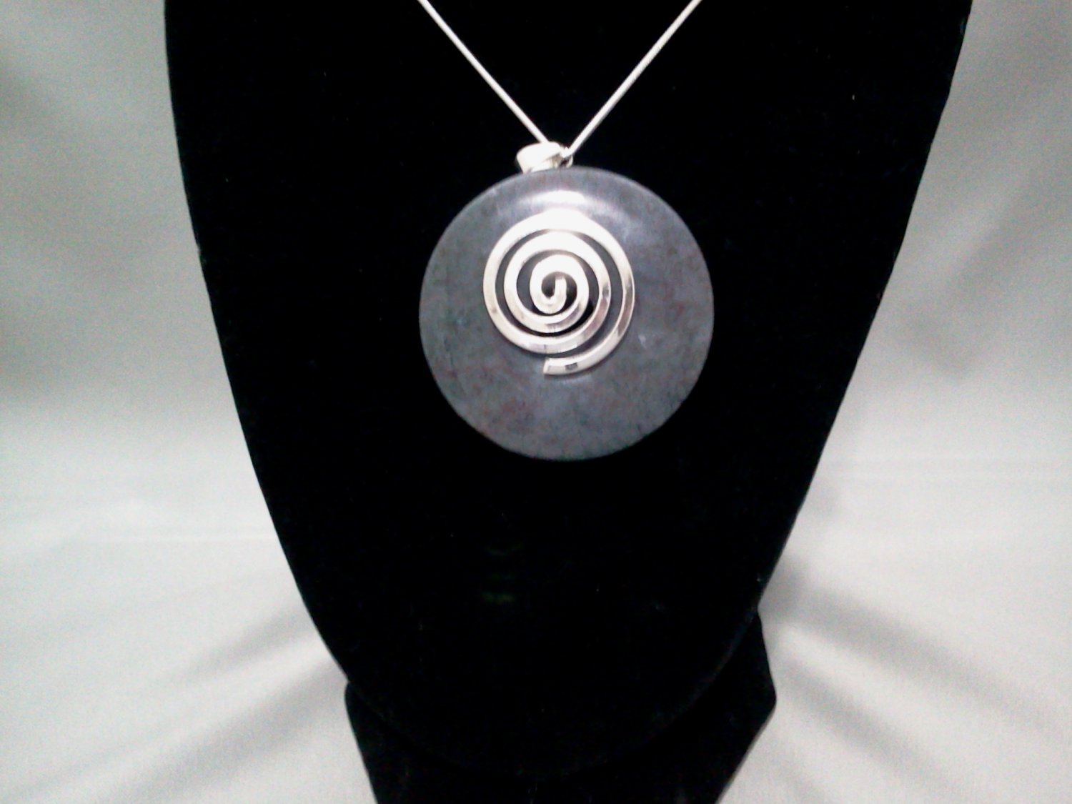 Gemstone donut pendant necklace