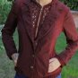 Lace Cotton XCVI Burgundy Jacket Size S