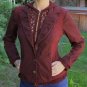 Lace Cotton XCVI Burgundy Jacket Size S