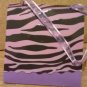 Purple and Black Zebra Striped Paper Purse