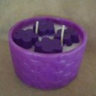 2 Wick Wax Basket Candle With Soy Wax and Wax Embeds- Lavender