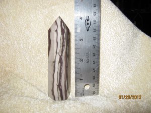 Brown Zebra Jasper Obelisk Crystal Point