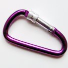 Carabiner 8cm Screwgate Purple