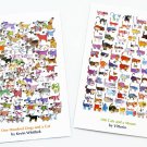 100 Cats & Dogs Postcard 2 Sets Of 2