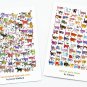 100 Cats & Dogs Postcard 2 Sets Of 2
