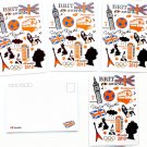 London Olympics Postcards 2012 5 Souvenir Set