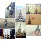 Paris Postcard Set Of 8 Eiffel Tower Collectible Souvenirs New