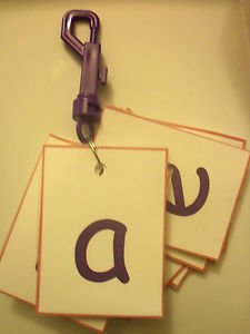 ABC Flash Card Key Chain - Laminated