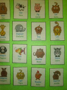 Animal Sight Words - Dual Language (English and Spanish):  FELT OR LAMINATED