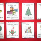 CHRISTmas Symbols in FELT or LAMINATED, Your Choice