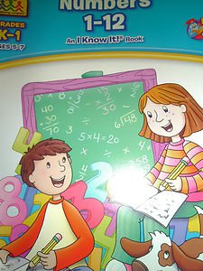 Numbers 1-12 Workbook by School Zone, Grades K-1, Ages 5-7