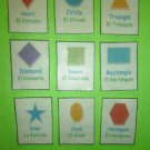 Shapes Sight Words - Dual Language (English and Spanish):  FELT OR LAMINATED