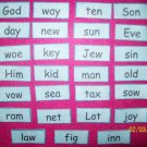 3 Letter Bible Sight Words - FELT OR LAMINATED CARDSTOCK, Your Choice
