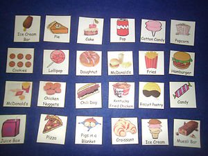 Junk Food Sight Words Felt Pieces or Laminated Cardstock, Your Choice
