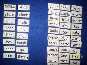 Noun & Verb Learning Felt Pieces for Elementary Level
