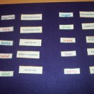 Bible Weekly Vocab Lists on Felt - 24 Lists with Definitions, FELT OR LAMINATED