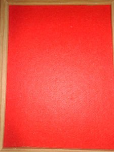 Red Hand Held Felt Board/Reverse Side Dry Erase for Kids