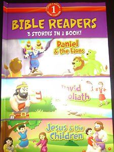 Level 1 Bible Readers 3 Stories in 1:  Daniel, David, & Jesus & the Children NEW