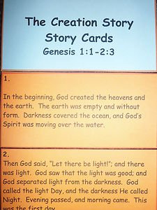 Bible Story Cards - Creation & Tons More Themes CHOOSE words in FELT or LAMINATE