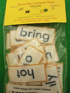 Third Grade State Standard Sight Words (41 Words) - LAMINATED OR FELT
