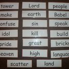 Large Tower of Babel Bible Sight Words - Choose from Laminated or on Felt