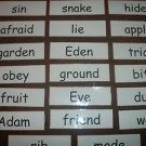 Large Adam and Eve Bible Sight Words - Laminated OR on Felt