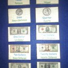 Money Sight Words & Match Dual Language - FELT or LAMINATED