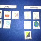 Living or Non-Living Sight Words & Match - FELT or LAMINATED CARDSTOCK