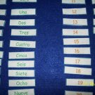 Spanish Numbers - FELT or LAMINATED CARDSTOCK, Your Choice