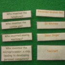 History Inventions - FELT or LAMINATED CARDSTOCK, Your Choice