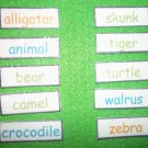 Animal ABC Order - FELT or LAMINATED CARDSTOCK, Your Choice