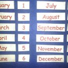 Month Title & Number Match for learning to Write the Date - FELT or LAMINATED CA