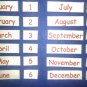 Month Title & Number Match for learning to Write the Date - FELT or LAMINATED CA