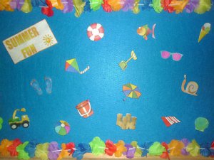 Summer Fun Felt OR Laminated Card Stock, Your Choice