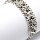 Bridal Jewelry Crystal Rhinestone Bracelet White 1 Row BR00288-1R