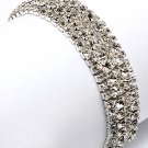 Bridal Jewelry Crystal Rhinestone Bracelet White 5 Row BR00288-5R