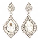 Bridal Wedding Jewelry Glamour Dazzle Crystal Dangle Fashion Earrings Silver  ER00484RDCL