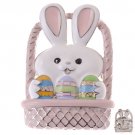 Spring Easter Jewelry White Bunny in Easter Egg Basket Charm Brooch Pin Silver  BH00032BKRD00