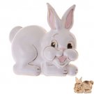 Spring Easter Jewelry Adorable Simple White Bunny Charm Brooch Pink Gold BH00032RAGD00