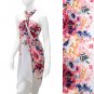 Beach Sarong Pareo Wrap Floral Design Red White SFBP026-WT