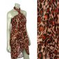 Beach Sarong Pareo Shawl Wrap Leopard Wrinkle Pink Red SFBP028-RD