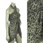 Beach Sarong Pareo Shawl Wrap Leopard N Border Black SFBP030-BK