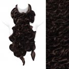 Silk Feel Velvet Stretch Ruffle Fashion Scarf Soft Glamorous Beautiful Brown  SF00305BR