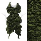 Silk Feel Velvet Stretch Ruffle Fashion Scarf Soft Glamorous Beautiful Green  SF00305OL