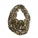 Leopard Pattern Animal Print Loop Infinity Fashion Scarf Black Brown  SF00307BR