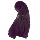 Sophisticated Ruffle End Crochet Cold Weather Fashion Scarf Purple SF00311PU
