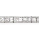 3mm Princess Cut CZ 7 Bracelet 925 Sterling Silver  SSBR0006