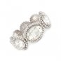 Bridal Wedding Jewelry Elegant Oval Circle Crystal Stretch Fashion Bracelet BR00354RDCL
