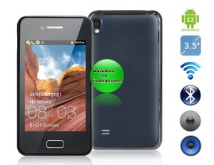 3.5" Android 2.3.6 Screen MTK6513 650MHz Smartphone with Wi-Fi, Bluetooth, Capacitive Touch (Black)
