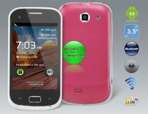 3.5" Android 4.0 6820 1.0GHz Smartphone with Wi-Fi, TV, Bluetooth, Capacitive Touch (Pink)